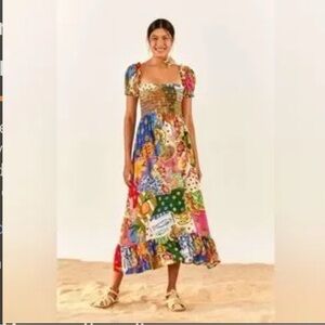 FARM RIO Sunny Mix Midi Dress / Size XS /‎ MSRP $245